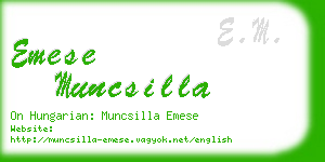 emese muncsilla business card